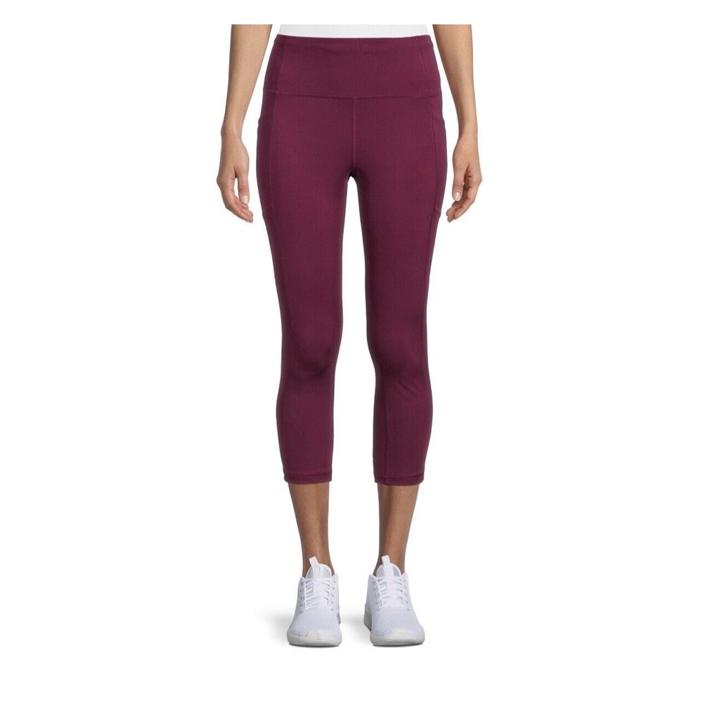 Avia Women's Active Performance Print Capri High Waist Side Pockets XL